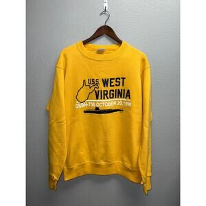 Vintage Submarine Sweatshirt USS West Virginia SSBN-736 Crewneck VTG 90s Large